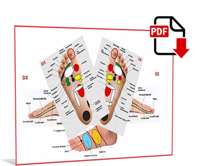Le 4 mappe in PDF di riflessologia